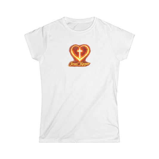 Christian Heart Tee — "Jesus Reigns" Glow Graphic Women's Tee