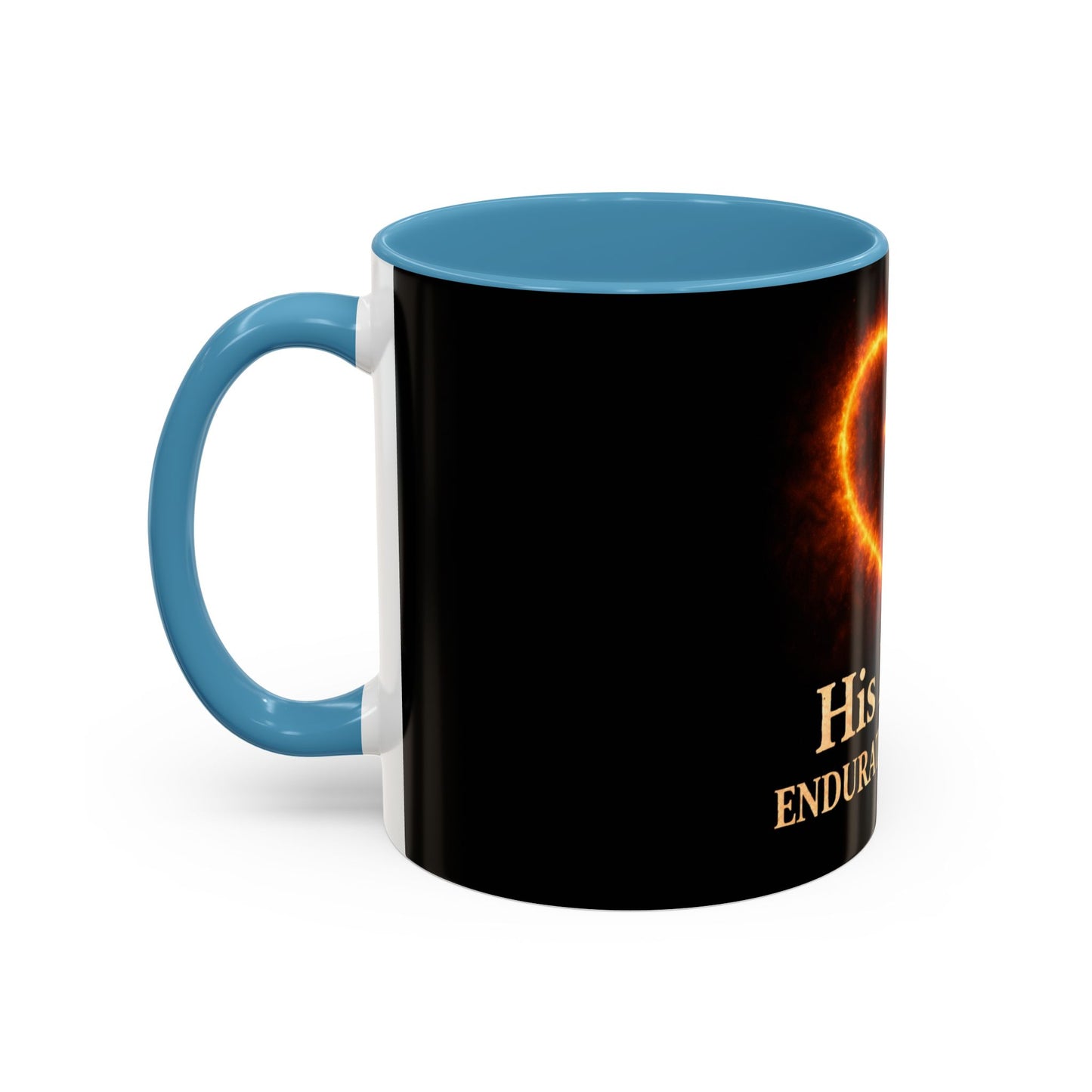 Christian Coffee Mug — "His Mercy Endureth Forever" Accent Mug (11/15 oz)