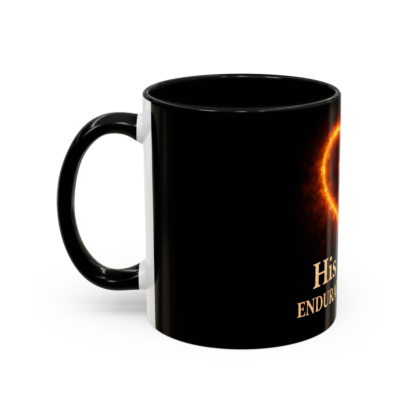Christian Coffee Mug — "His Mercy Endureth Forever" Accent Mug (11/15 oz)