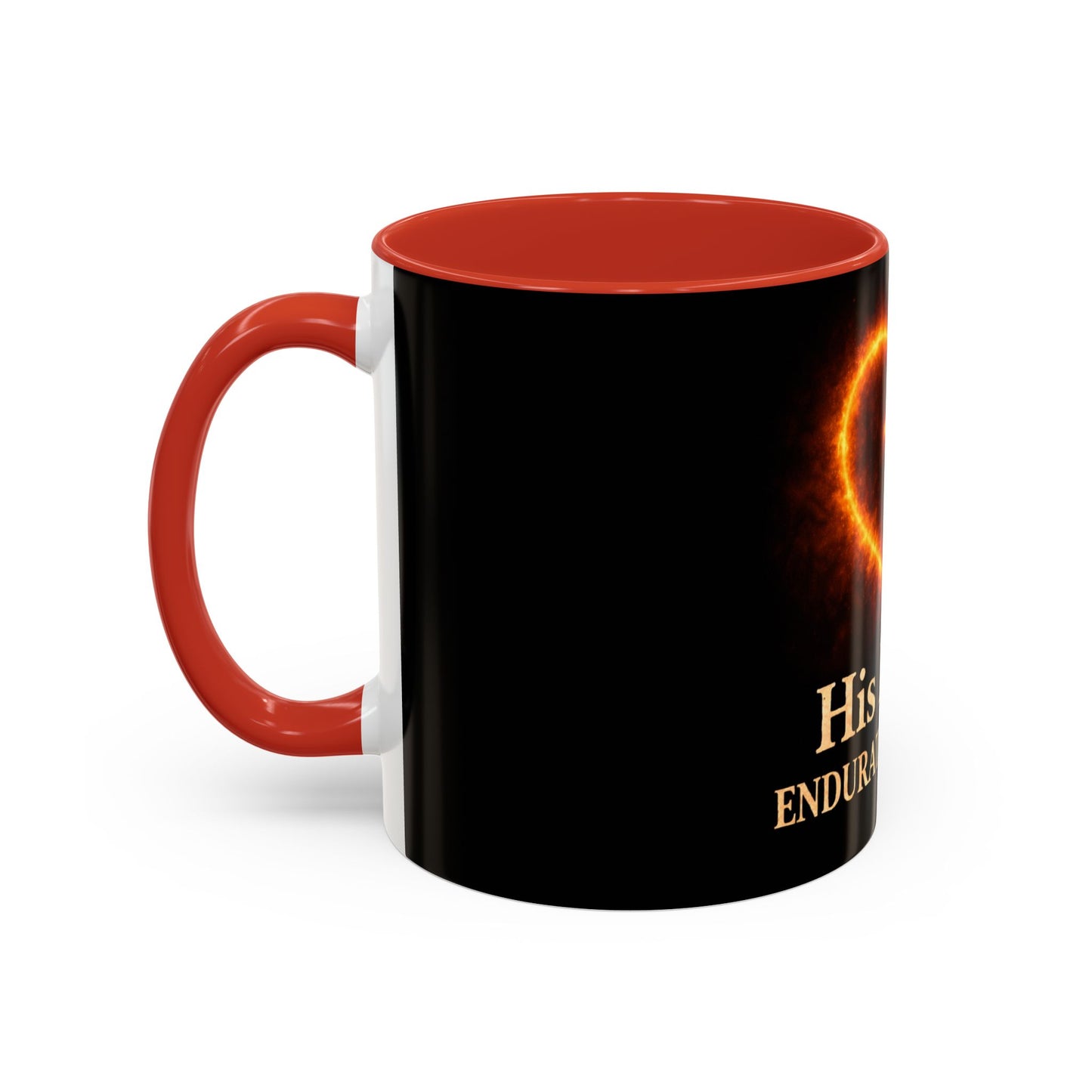Christian Coffee Mug — "His Mercy Endureth Forever" Accent Mug (11/15 oz)