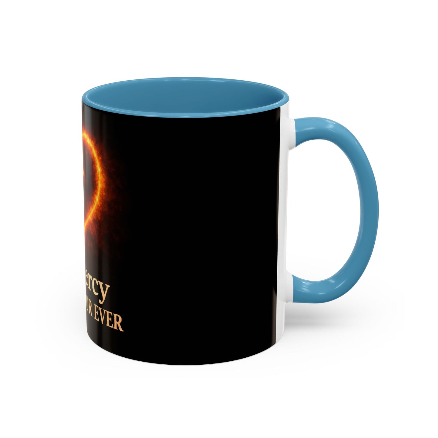 Christian Coffee Mug — "His Mercy Endureth Forever" Accent Mug (11/15 oz)