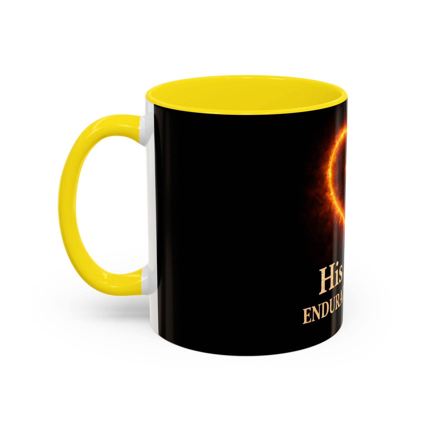 Christian Coffee Mug — "His Mercy Endureth Forever" Accent Mug (11/15 oz)