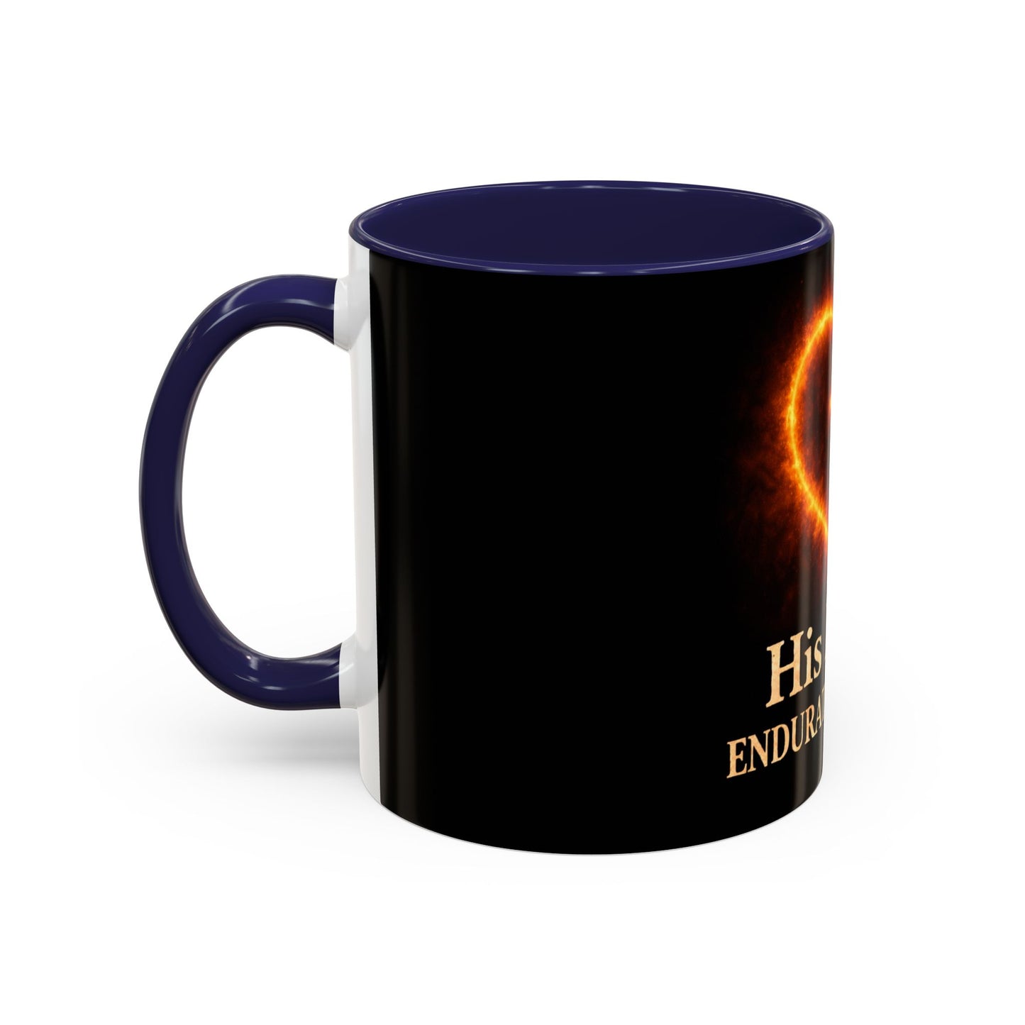 Christian Coffee Mug — "His Mercy Endureth Forever" Accent Mug (11/15 oz)