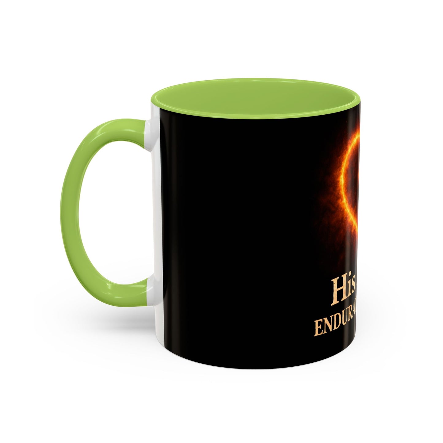 Christian Coffee Mug — "His Mercy Endureth Forever" Accent Mug (11/15 oz)
